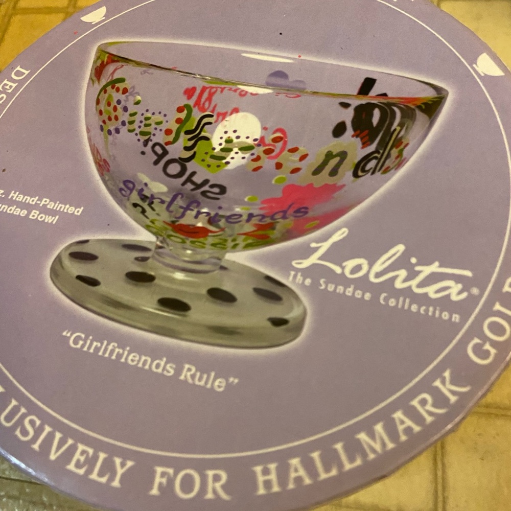 Lolita Hand-Painted  Girlfriends Rule Sundae Bowl